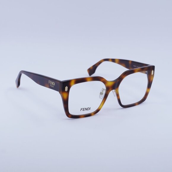 🕶️ New Fendi FE50085F 053 Eyeglasses - Shiny Havana Frame - Picture 4 of 9